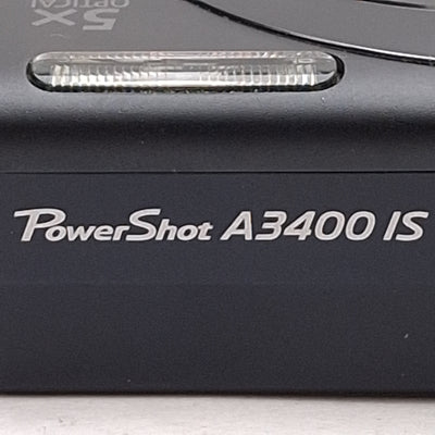 Used Canon PowerShot A3400 IS Digital Camera w/ Charger, 16MP, 5x Zoom, 16GB SD Card