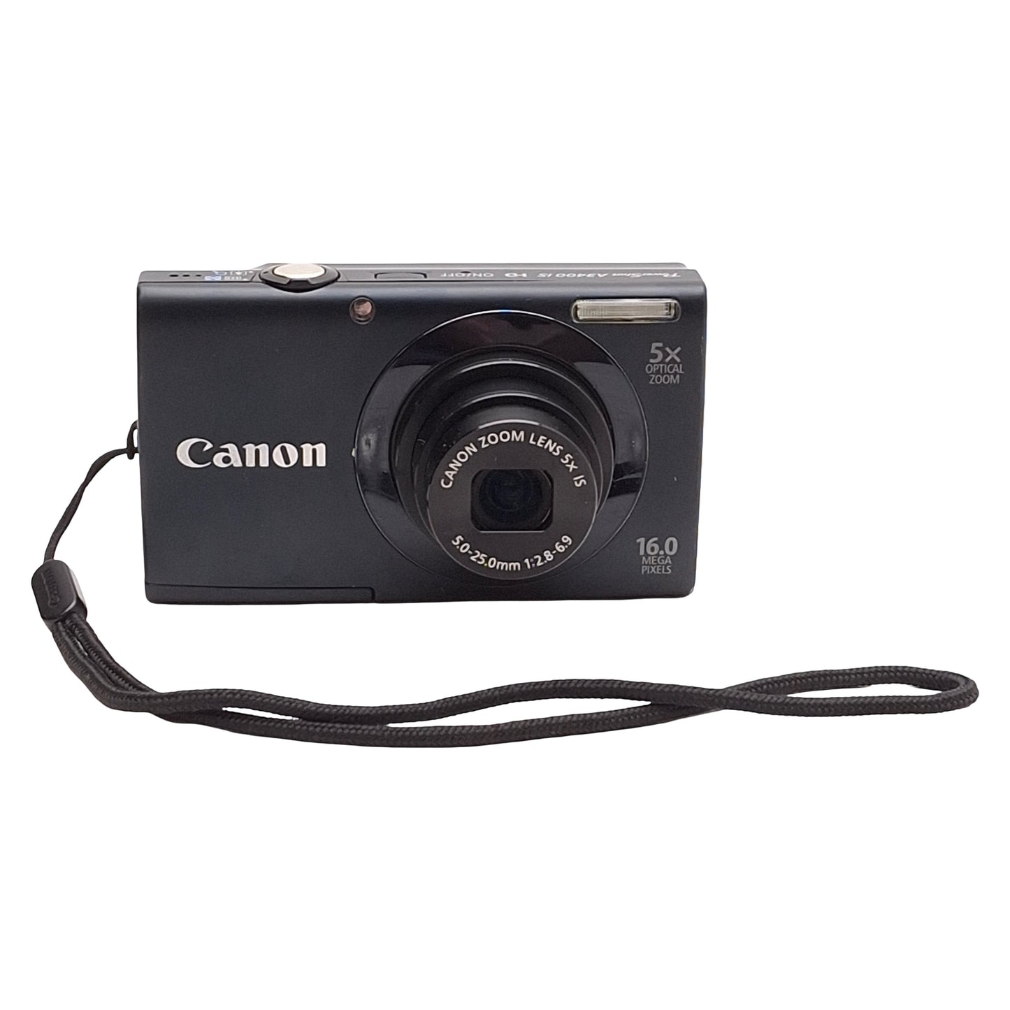Used Canon PowerShot A3400 IS Digital Camera w/ Charger, 16MP, 5x Zoom, 16GB SD Card