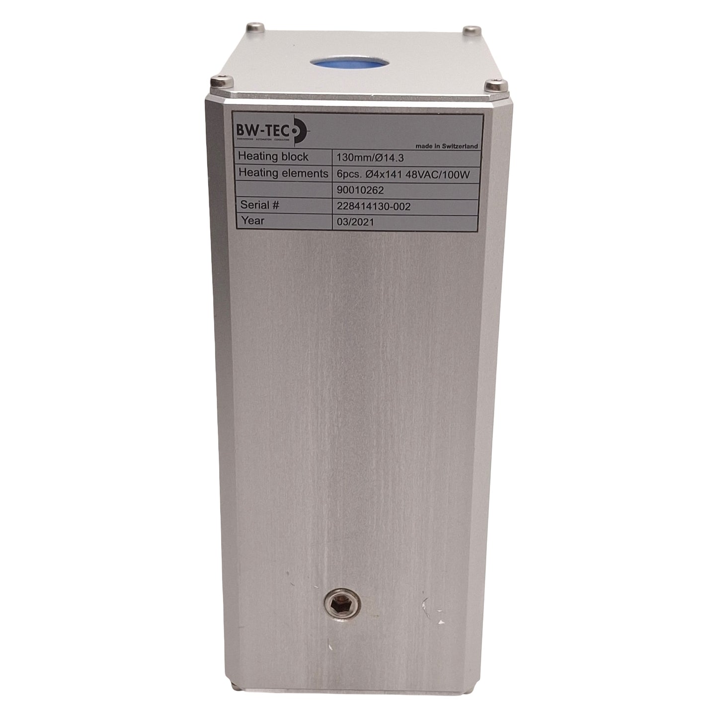 New – Open box BW-TEC 228414130 Vertical Heating Block, 1555 Ballon Machine, ø14.3x130mm *Dent*