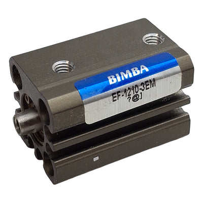 Used Bimba EF-1210-3EM Compact Cylinder, ø12mm Bore, 10mm Stroke, #10-32, 140psi