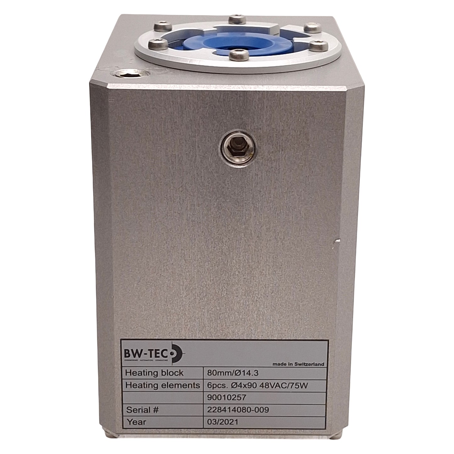 New – Open box BW-TEC 228414080 Vertical Heating Block For 1555 Ballon Machine, ø14.3mm x 80mm