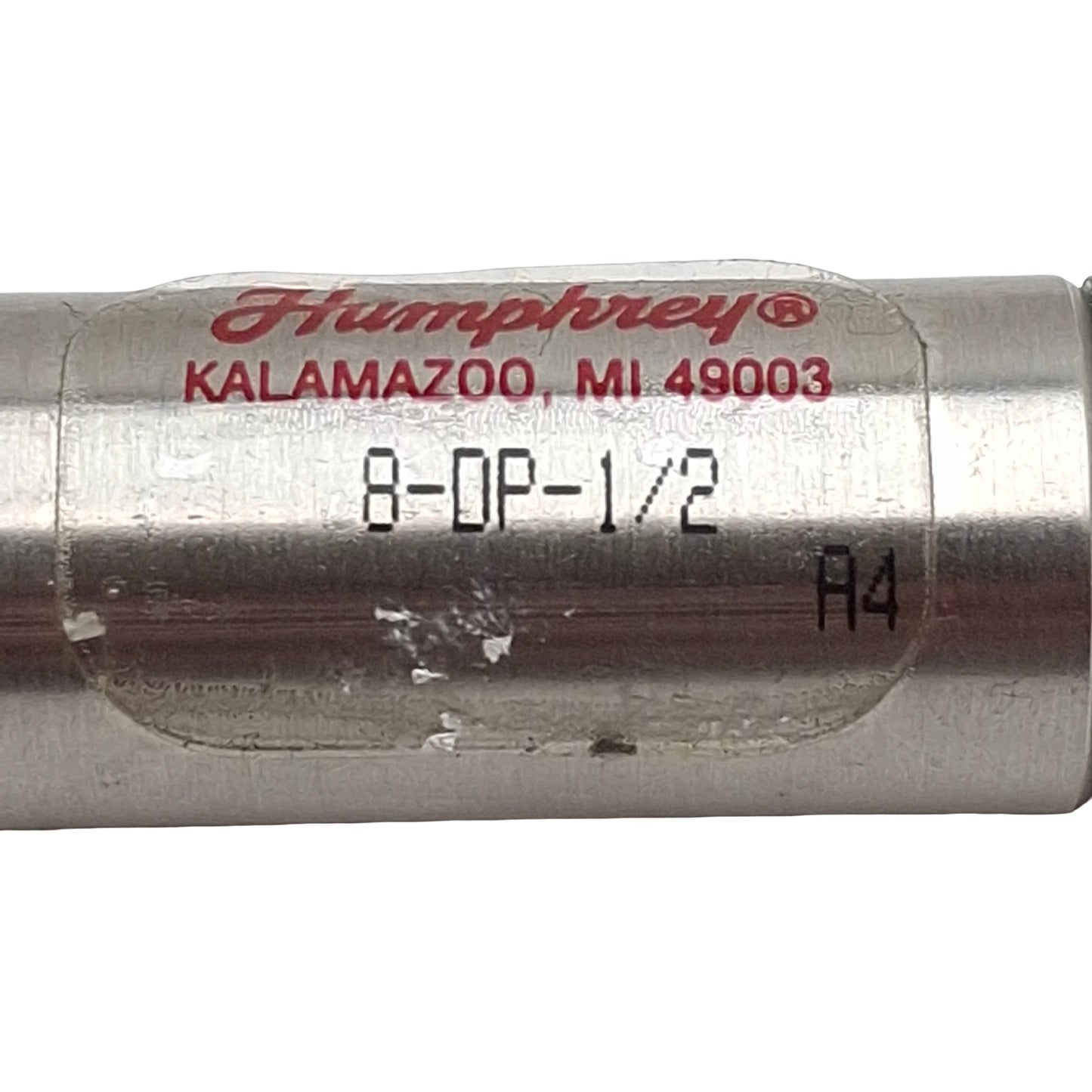 Used Humphrey 8-DP-1/2 Pneumatic Cylinder ø1/2in Bore, 1/2in Stroke, #10-32UNF 200psi