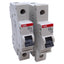 Used Lot of 2 ABB S271-K25A Circuit Breaker 1-Pole, 25A, 277/480VAC, DIN Rail