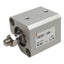 Used SMC CDQ2B20-10DM Compact Cylinder, ø20mm Bore, 10mm Stroke, M5, 1.0MPa