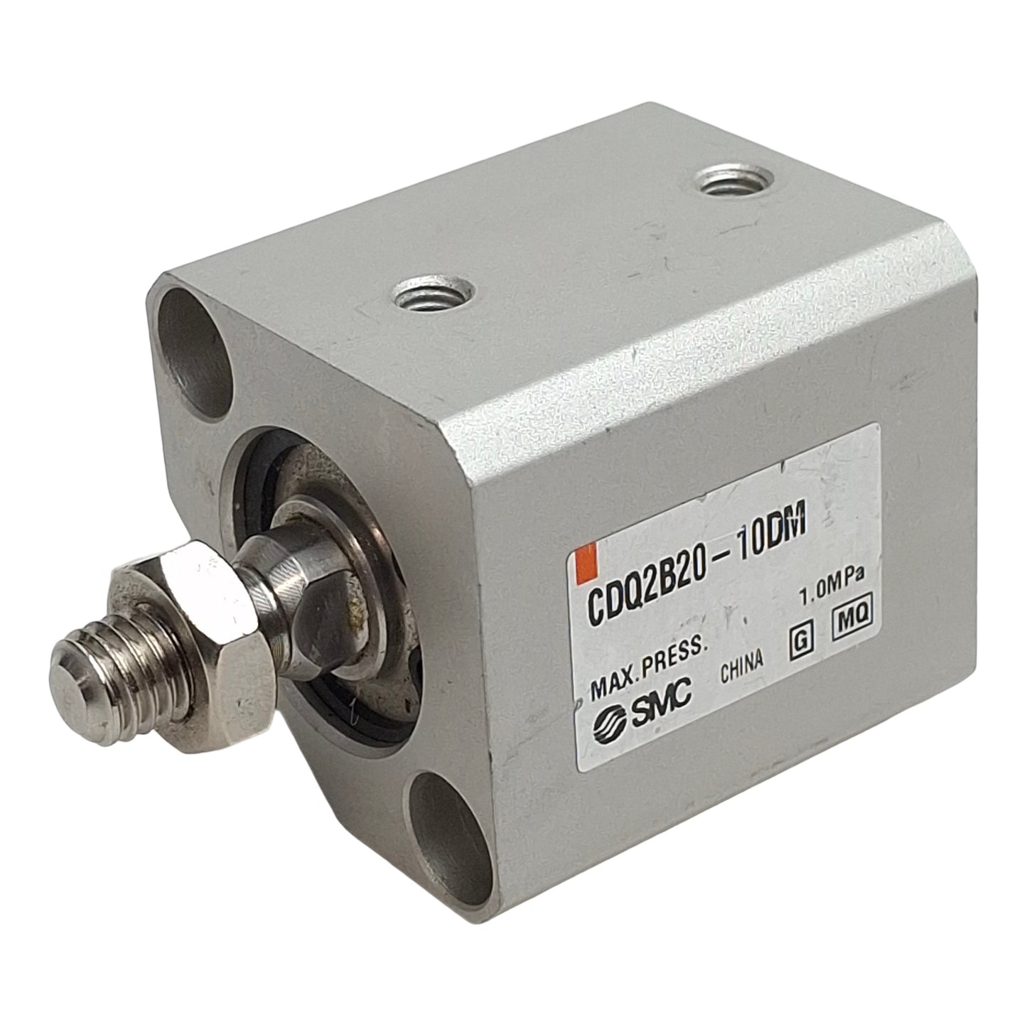Used SMC CDQ2B20-10DM Compact Cylinder, ø20mm Bore, 10mm Stroke, M5, 1.0MPa