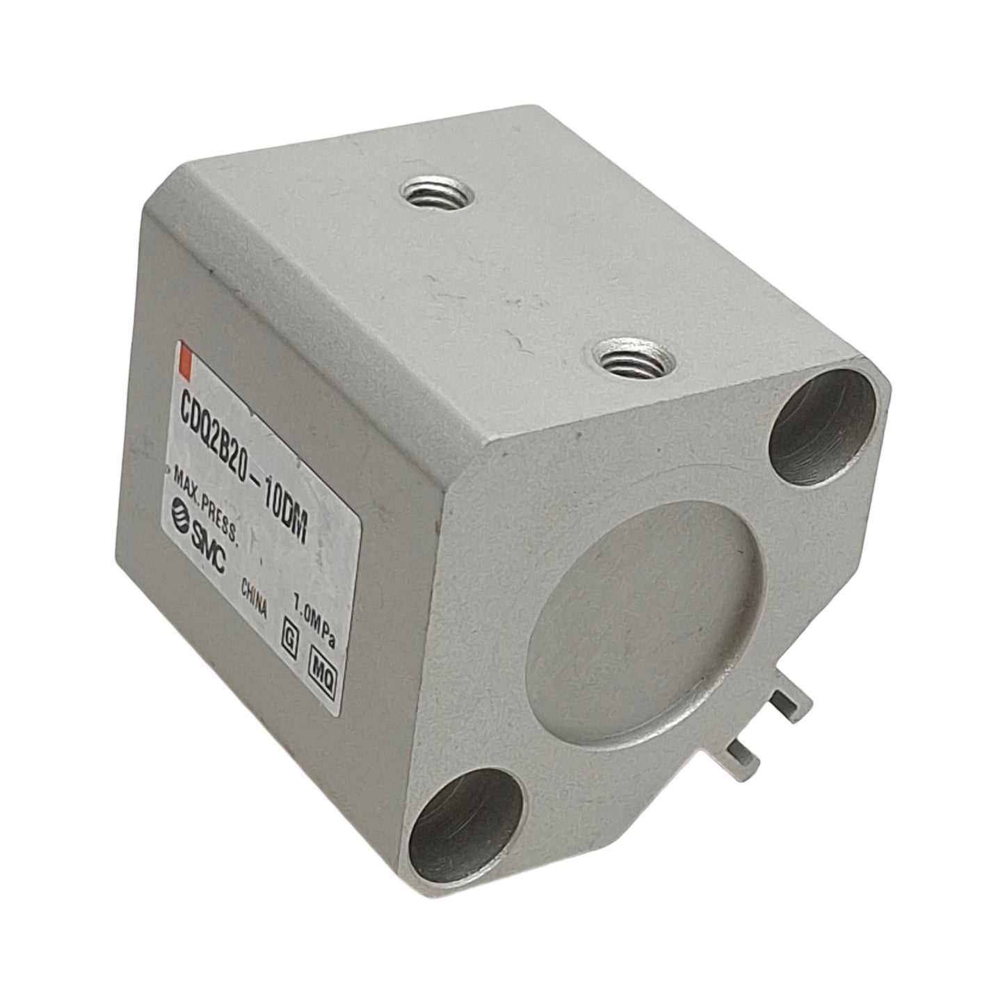 Used SMC CDQ2B20-10DM Compact Cylinder, ø20mm Bore, 10mm Stroke, M5, 1.0MPa