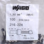 New Lot of 200 Wago 216-224 Wire Sleeve Ferrules, 1.5mm / 16AWG, 12mm Length