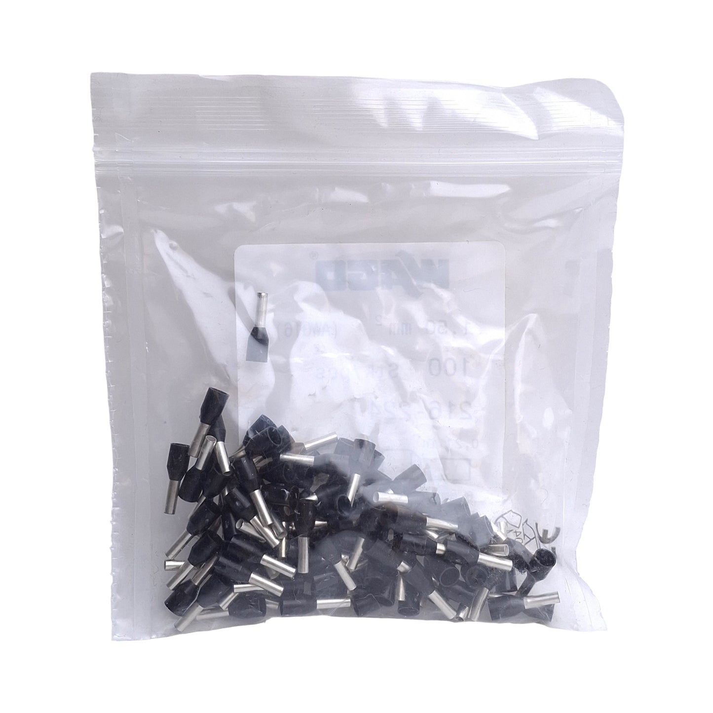 New Lot of 200 Wago 216-224 Wire Sleeve Ferrules, 1.5mm / 16AWG, 12mm Length