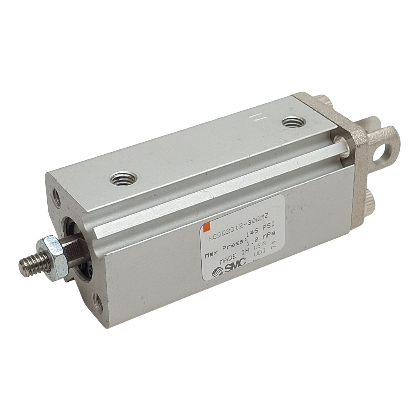 Used SMC NCDQ2D12-30MZ Compact Cylinder, ø12mm Bore, 30mm Stroke, M5 x 0.8, 145psi