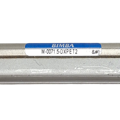 Used Bimba M-0071.5DXPET2 Pneumatic Cylinder, ø5/16in Bore, 1-1/2in Stroke, UNF0.190