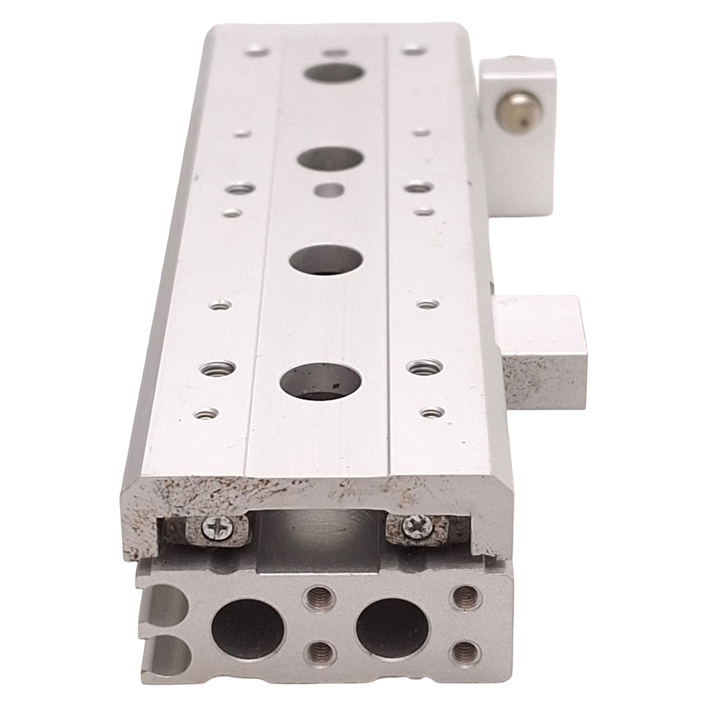 Used SMC MXS6-50AS Pneumatic Slide Table, ø6mm Bore, 50mm Stroke, 0.15-0.7MPa, M3x0.5