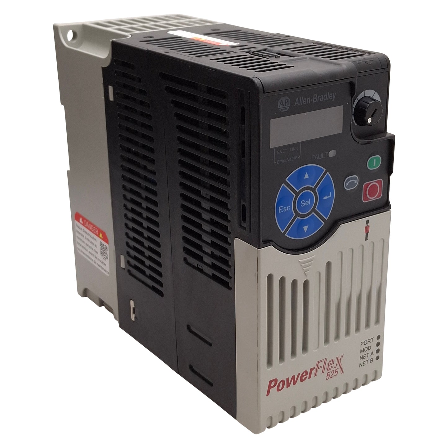 Used Allen Bradley 25B-D2P3N104 PowerFlex 525 AC Drive, 0.75kW/1.0HP, 3Ø 380-480VAC