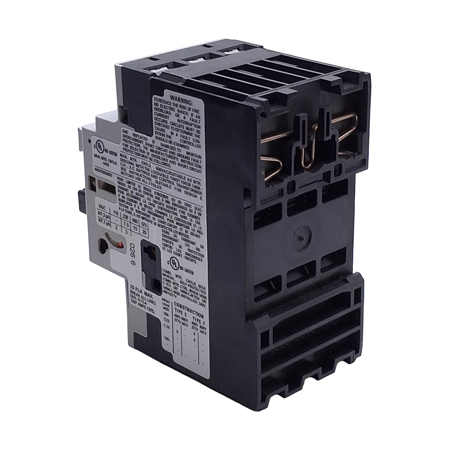 New Allen Bradley 140M-D8E-C25 Motor Circuit Breaker, 18-25A, Up to 600VAC 3-Phase