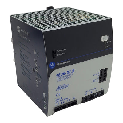 Used Allen Bradley 1606-XLS960E-3 Power Supply, 3-PH 380-480VAC In, 40A 24VDC Out