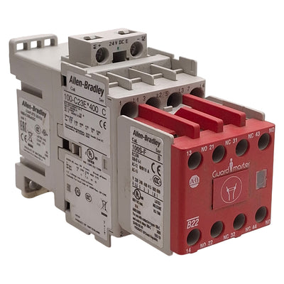 Used Allen Bradley 100S-C23EJ422C Safety Contactor 4NO + 2NO/2NC Aux, 23A, 24VAC Coil