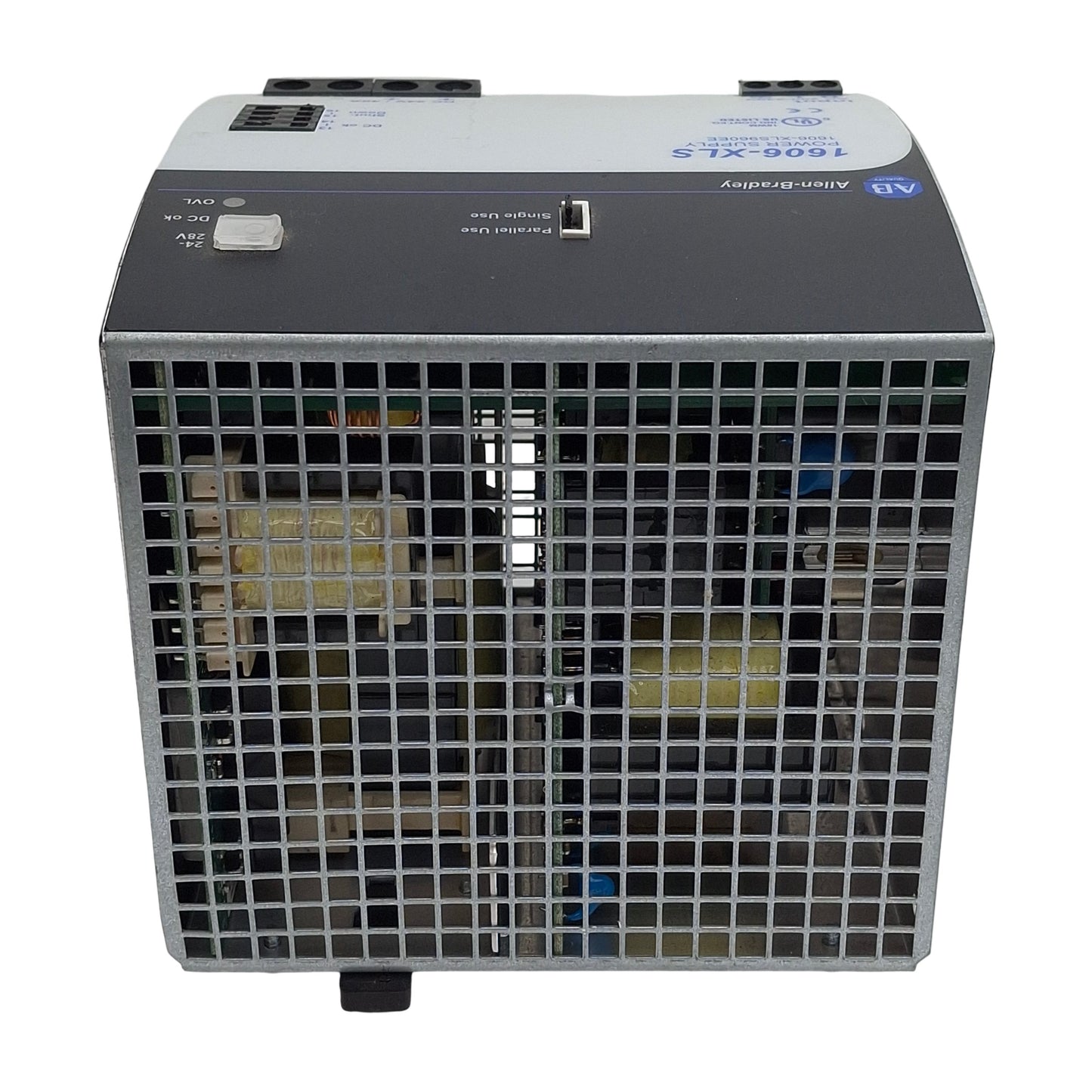 Used Allen Bradley 1606-XLS960EE Power Supply, 1-PH, 200-240VAC In, 40A 24VDC Out
