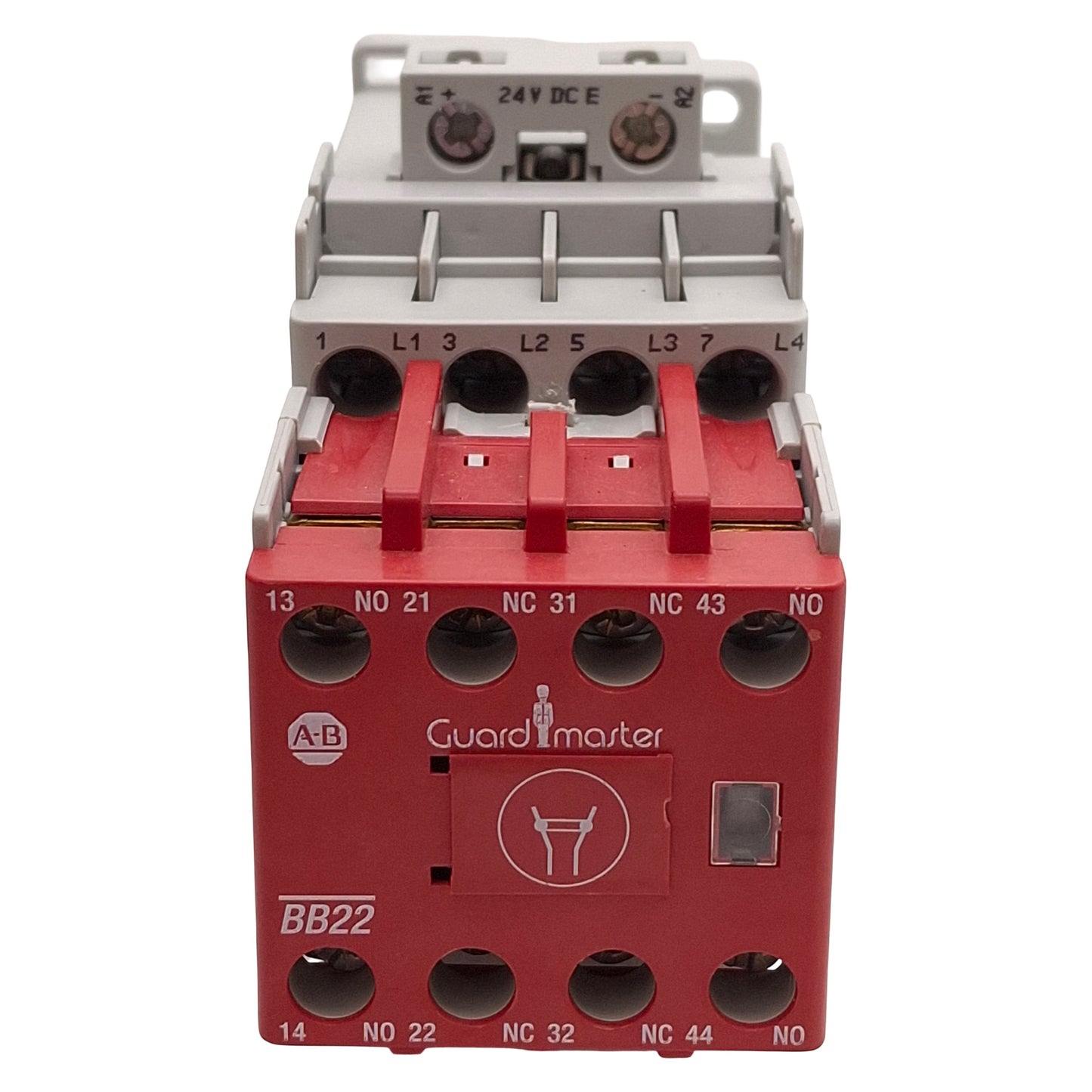 Used Allen Bradley 100S-C23EJ422BC Safety Contactor 4NO+2NO/2NC Aux, 23A, 24VAC Coil