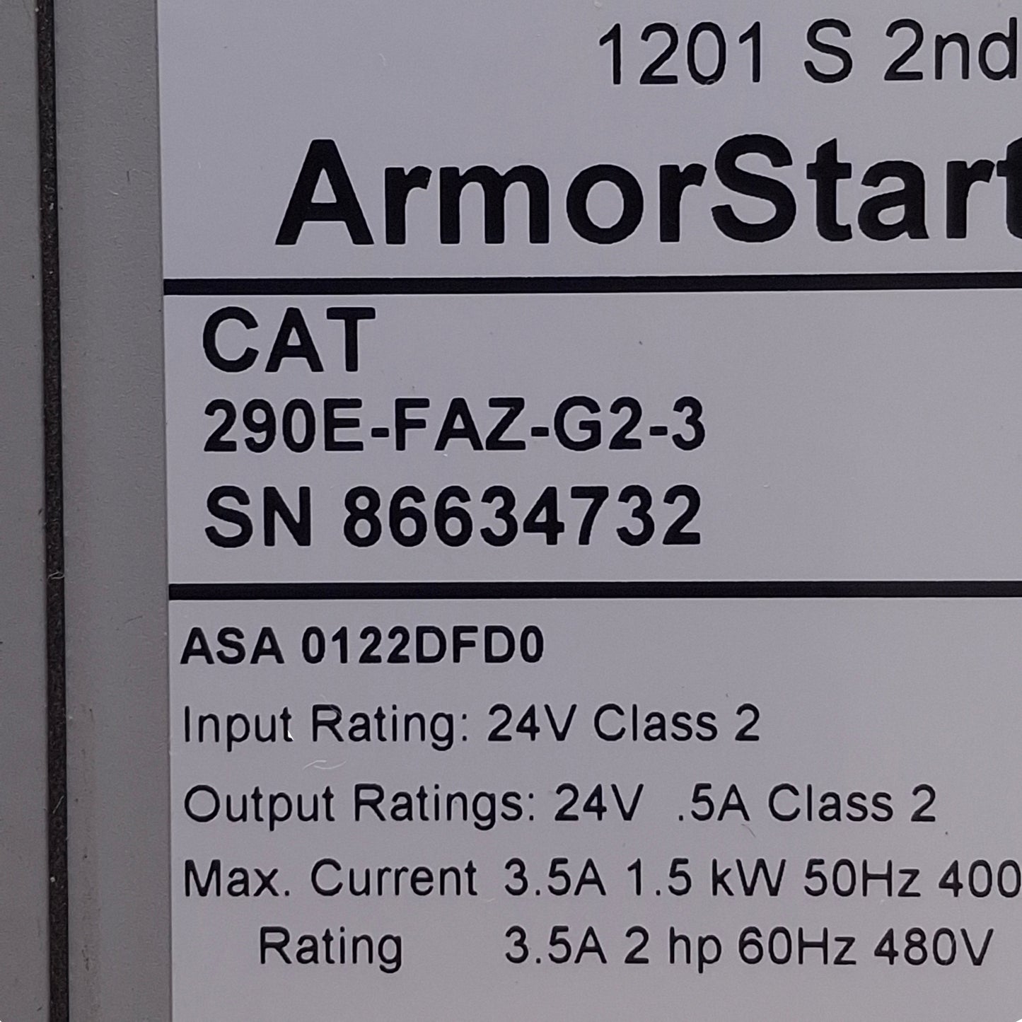 Used Allen Bradley 290E-FAZ-G2-3 LT Distributed Motor Controller 24VDC, EtherNet/IP