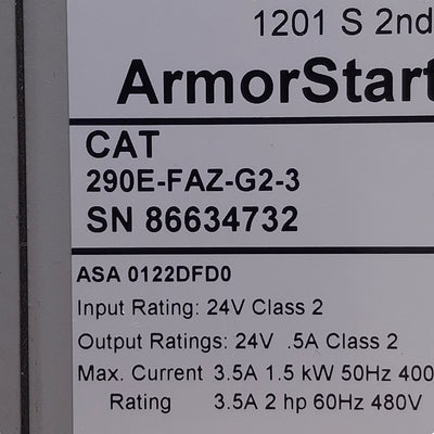Used Allen Bradley 290E-FAZ-G2-3 LT Distributed Motor Controller 24VDC, EtherNet/IP