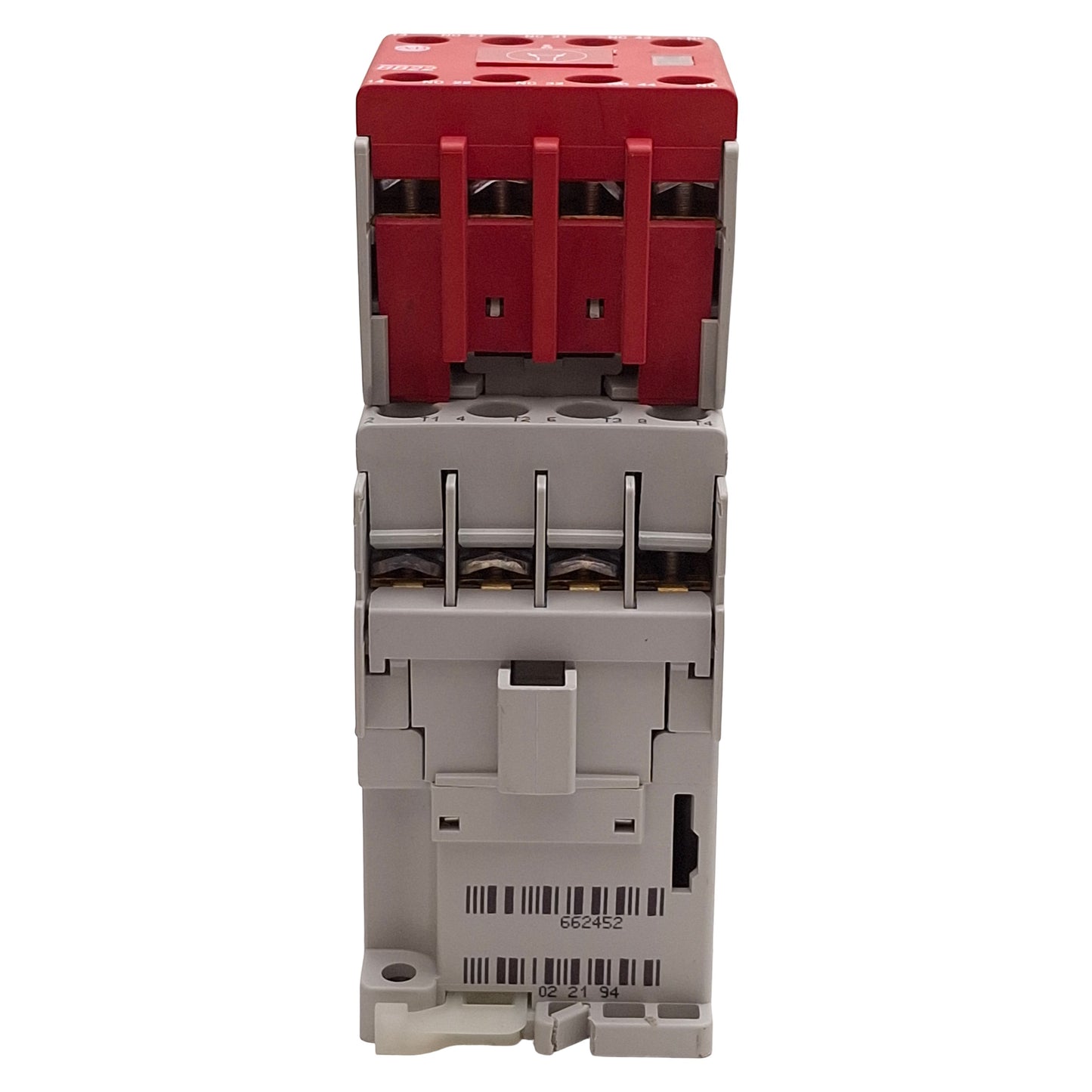 Used Allen Bradley 100S-C09EJ422BC Safety Contactor, 4NO+2NO/2NC Aux, 9A, 24VAC Coil