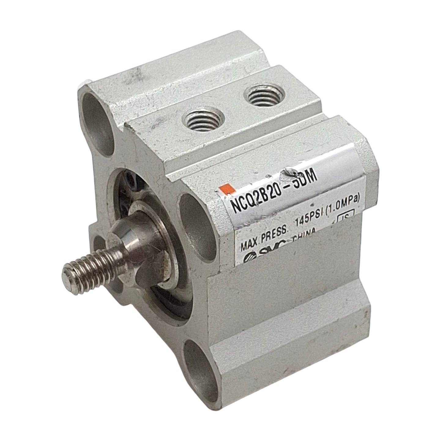 Used Lot of 2 SMC NCQ2B20-5DM Compact Cylinder, ø20mm Bore, 5mm Stroke, M5, 145psi