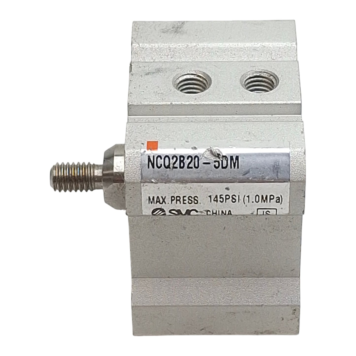Used Lot of 2 SMC NCQ2B20-5DM Compact Cylinder, ø20mm Bore, 5mm Stroke, M5, 145psi