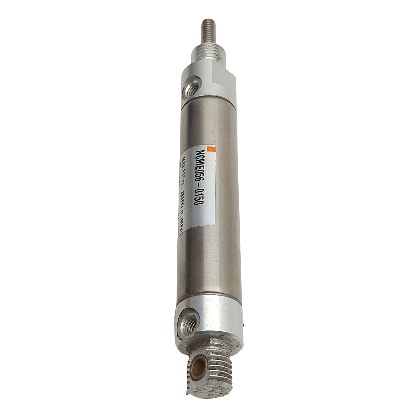 Used SMC NCME056-0150 Pneumatic Cylinder ø9/16in Bore, 1-1/2in Stroke, #10-32, 250psi