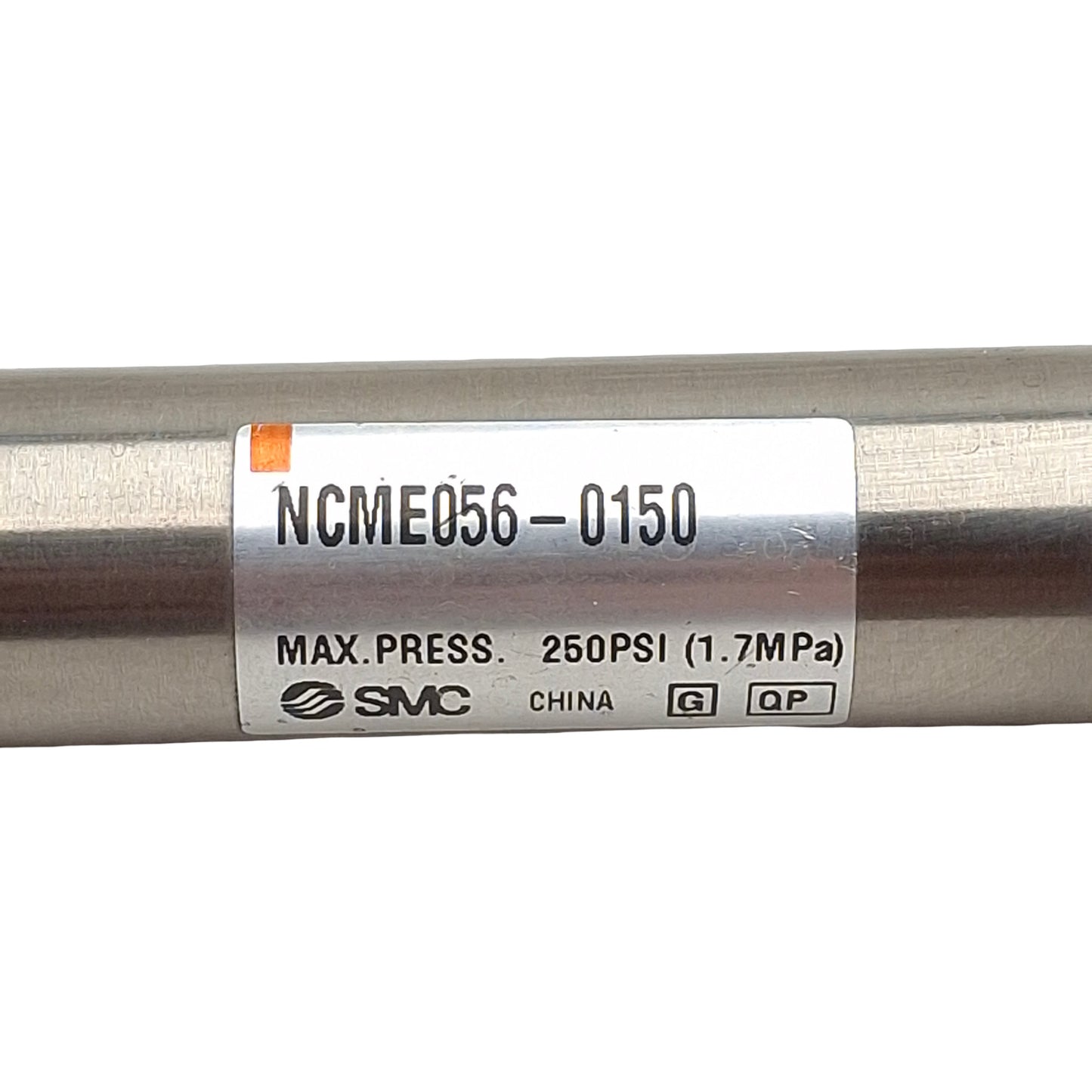 Used SMC NCME056-0150 Pneumatic Cylinder ø9/16in Bore, 1-1/2in Stroke, #10-32, 250psi