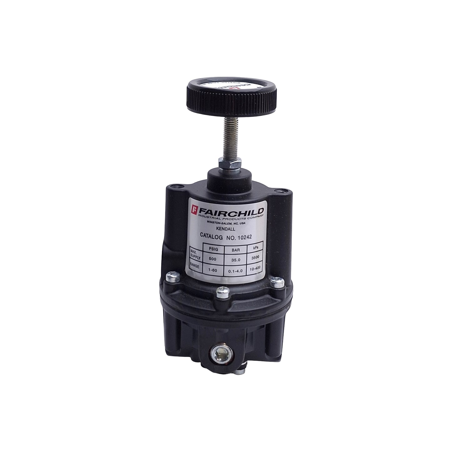 New Fairchild 10242 Pneumatic Pressure Regulator, 1/4" NPT, 1-60PSI Set, Max. 500PSI