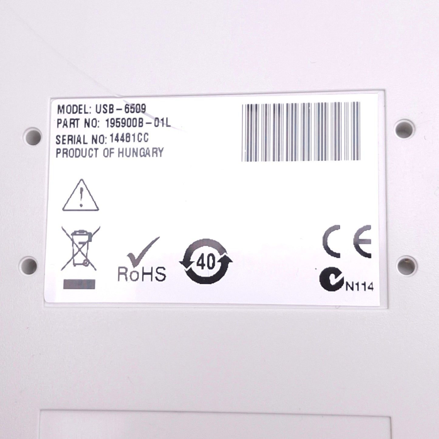 Used National Instruments USB-6509 Digital I/O Device, 96-Channel, TTL/CMOS, USB-B