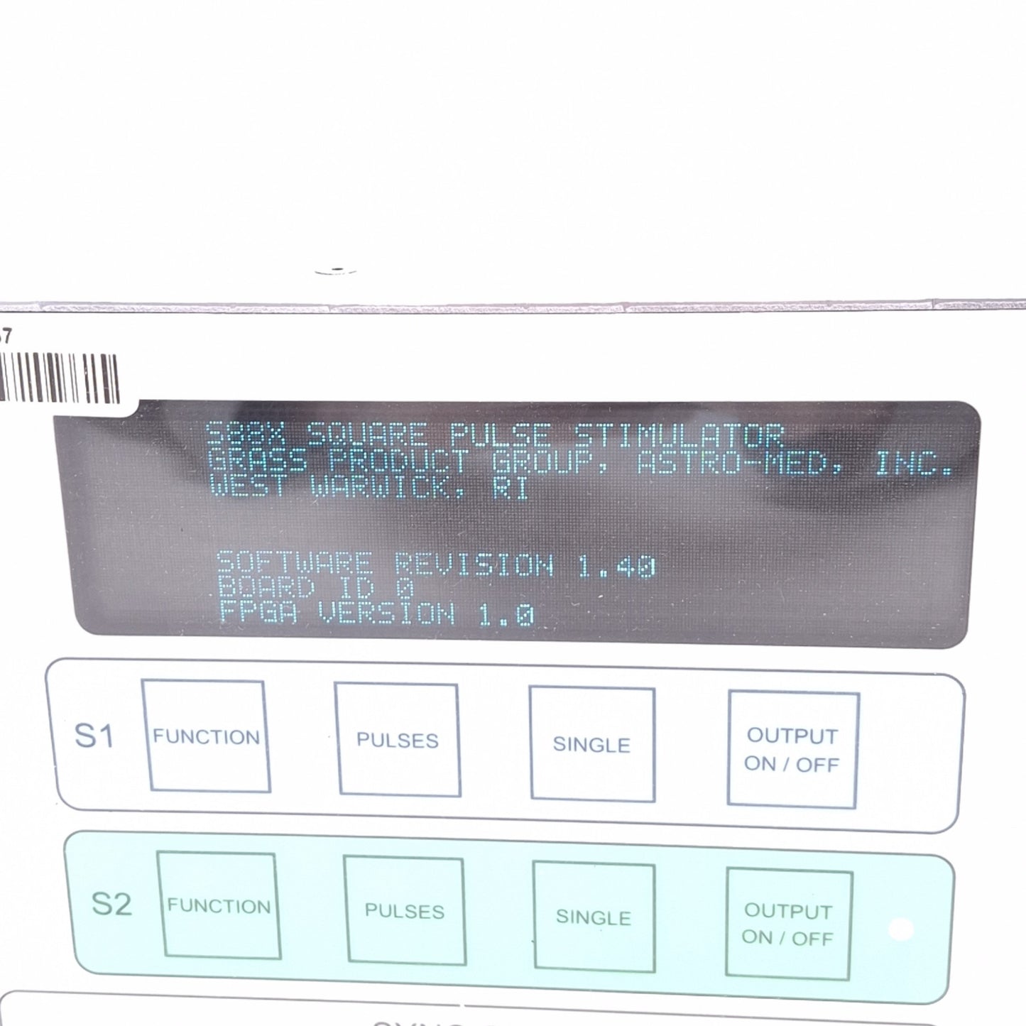 Used Grass Astro-Med S88X Square Pulse Stimulator, Dual Output, 115/230VAC, USB