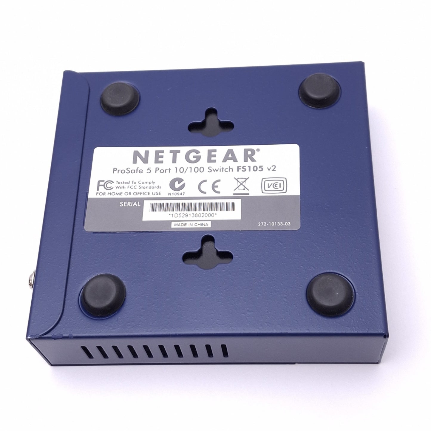 New – Open box Netgear FS105 ProSafe Fast Ethernet Switch, 5-Port, 10/100Mbps, 7.5VDC