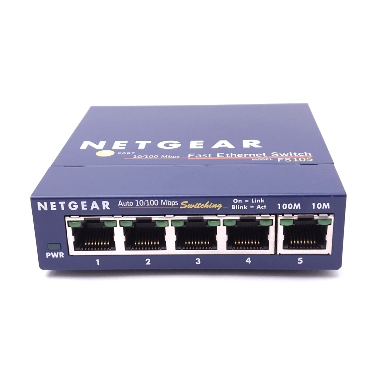 New – Open box Netgear FS105 ProSafe Fast Ethernet Switch, 5-Port, 10/100Mbps, 7.5VDC