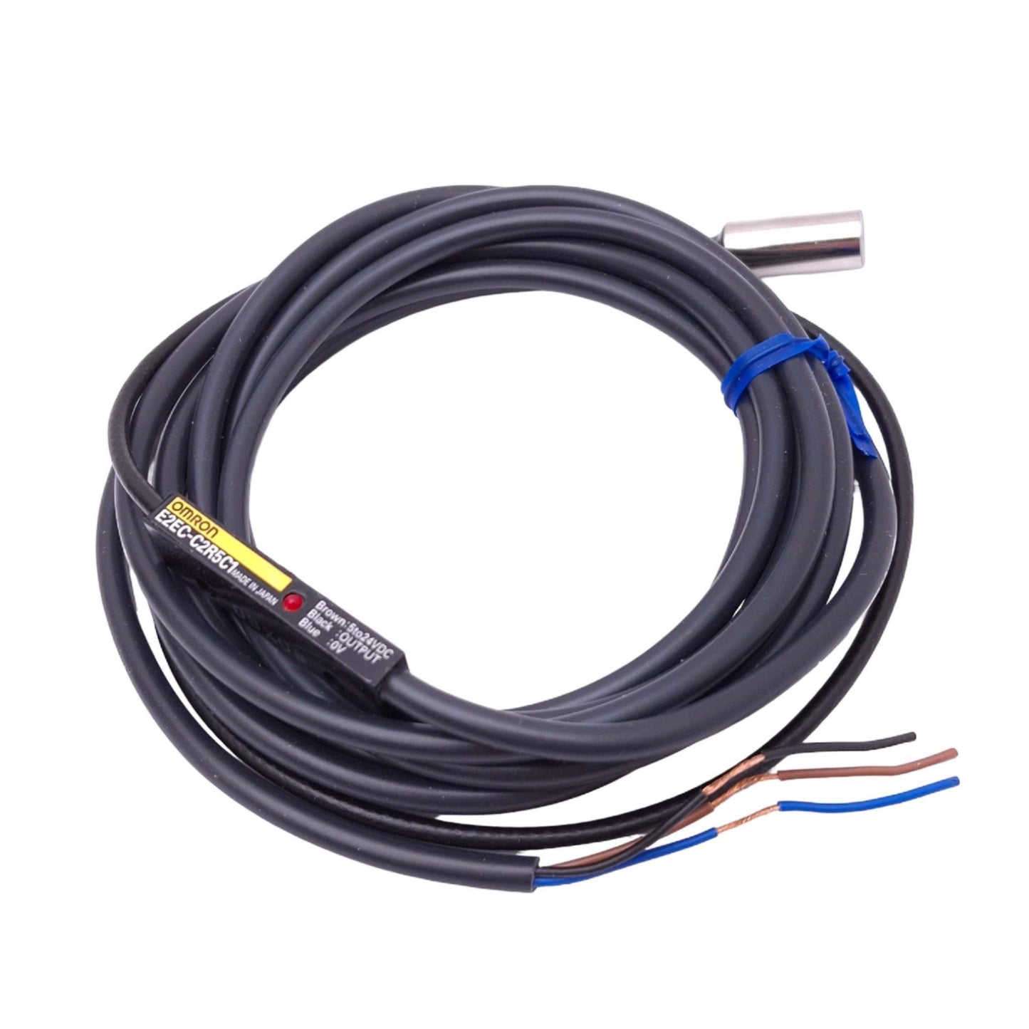 New – Open box Omron E2EC-C2R5C1 Proximity Switch, ø8mm, NPN-NO 1V 100mA Out, 24VDC, 2m