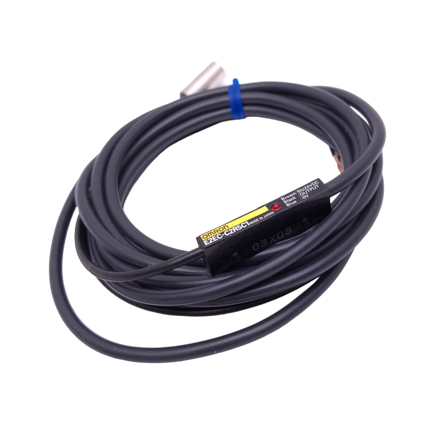 New – Open box Omron E2EC-C2R5C1 Proximity Switch, ø8mm, NPN-NO 1V 100mA Out, 24VDC, 2m