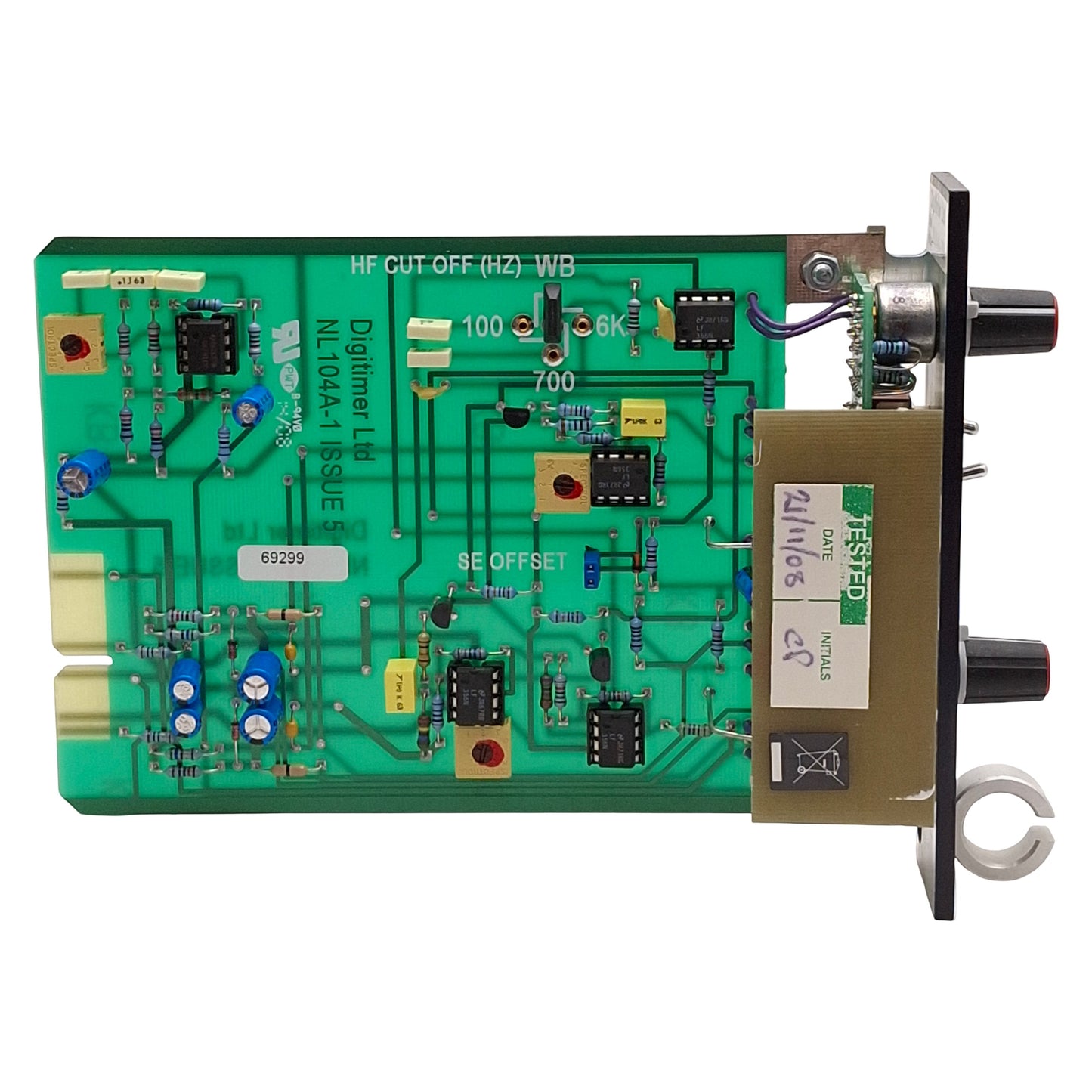 Used Digitimer NL104A NeuroLog AC Pre-Amplifier Module, 100-20k Gain, 0.1/10Hz Cutoff