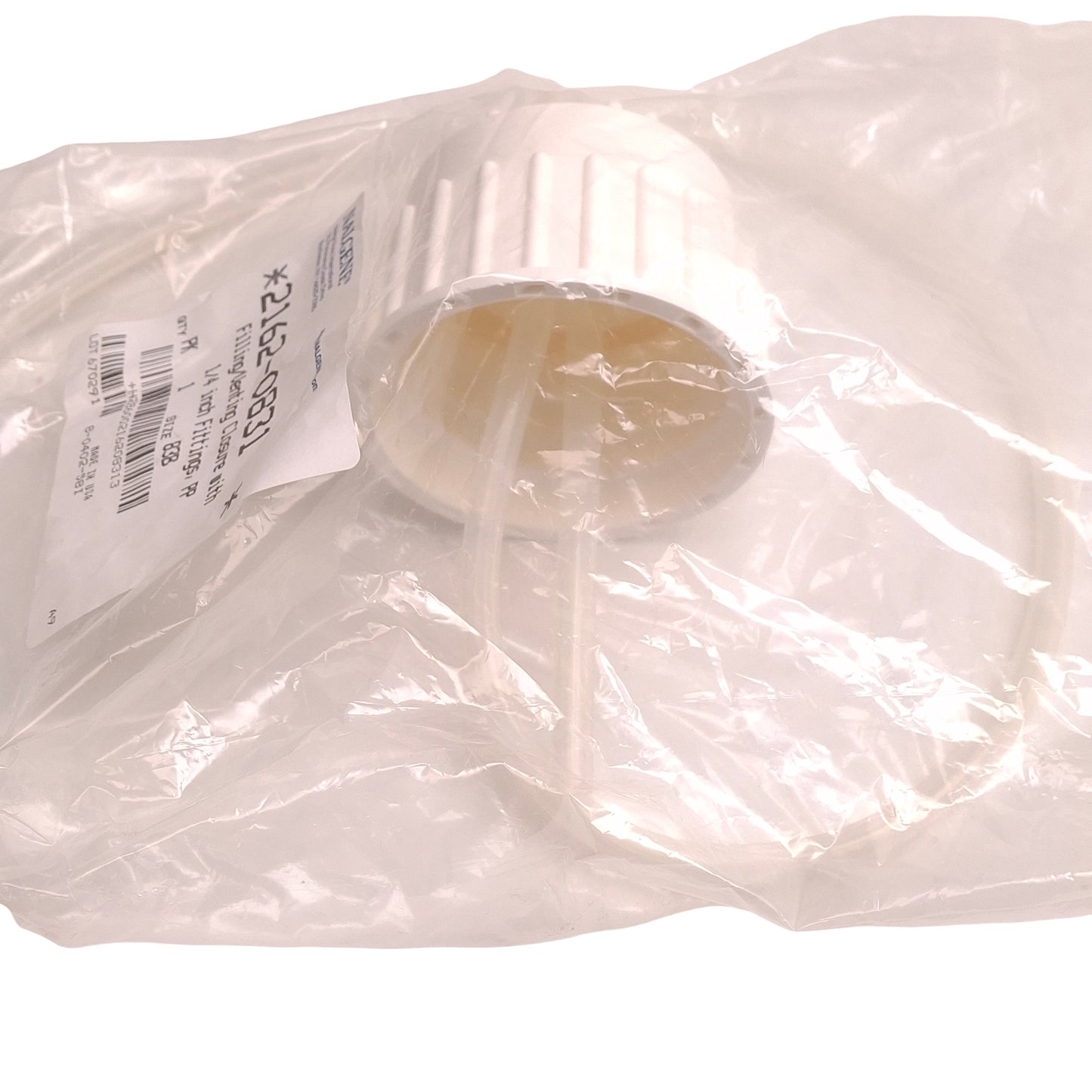 New Nalgene 2162-0831 Filling/Venting Closure Cap, 83mm, 1/4in Tube, For 83B