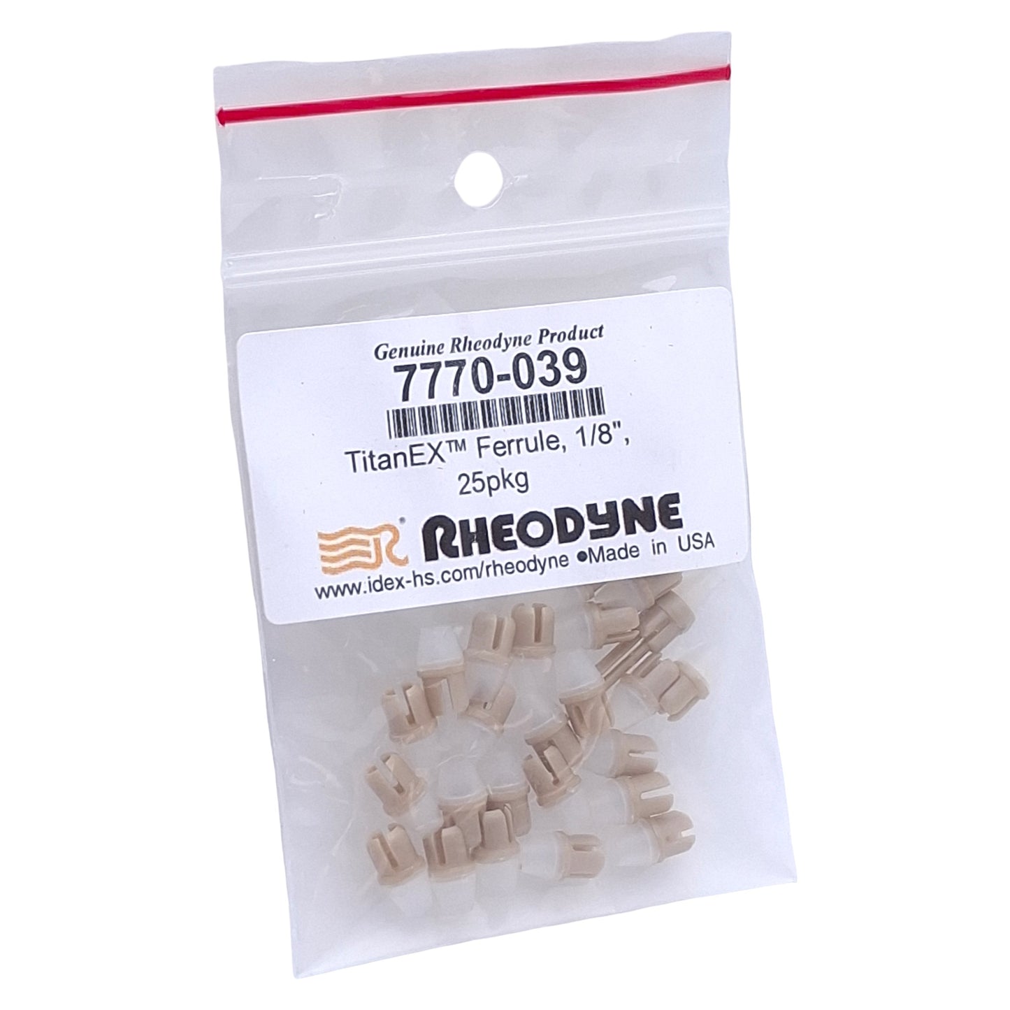 Used Lot of 25 Rheodyne 7770-039 TitenEX Replacement Ferrule For ø1/8in OD Tubing