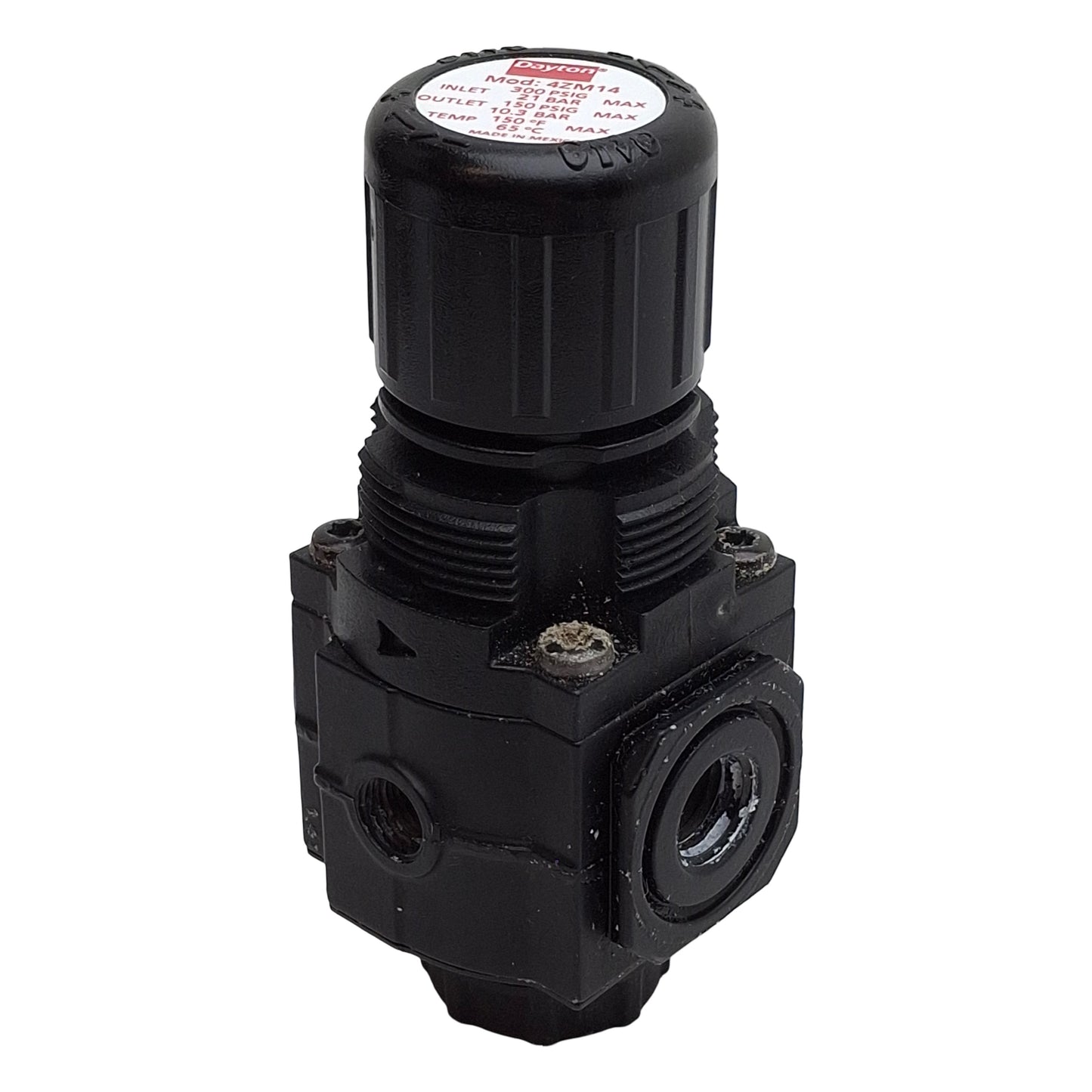 Used Dayton 4ZM14 Pneumatic Regulator, 300psig In, 150psig Set, 80cfm, 1/4in NPT