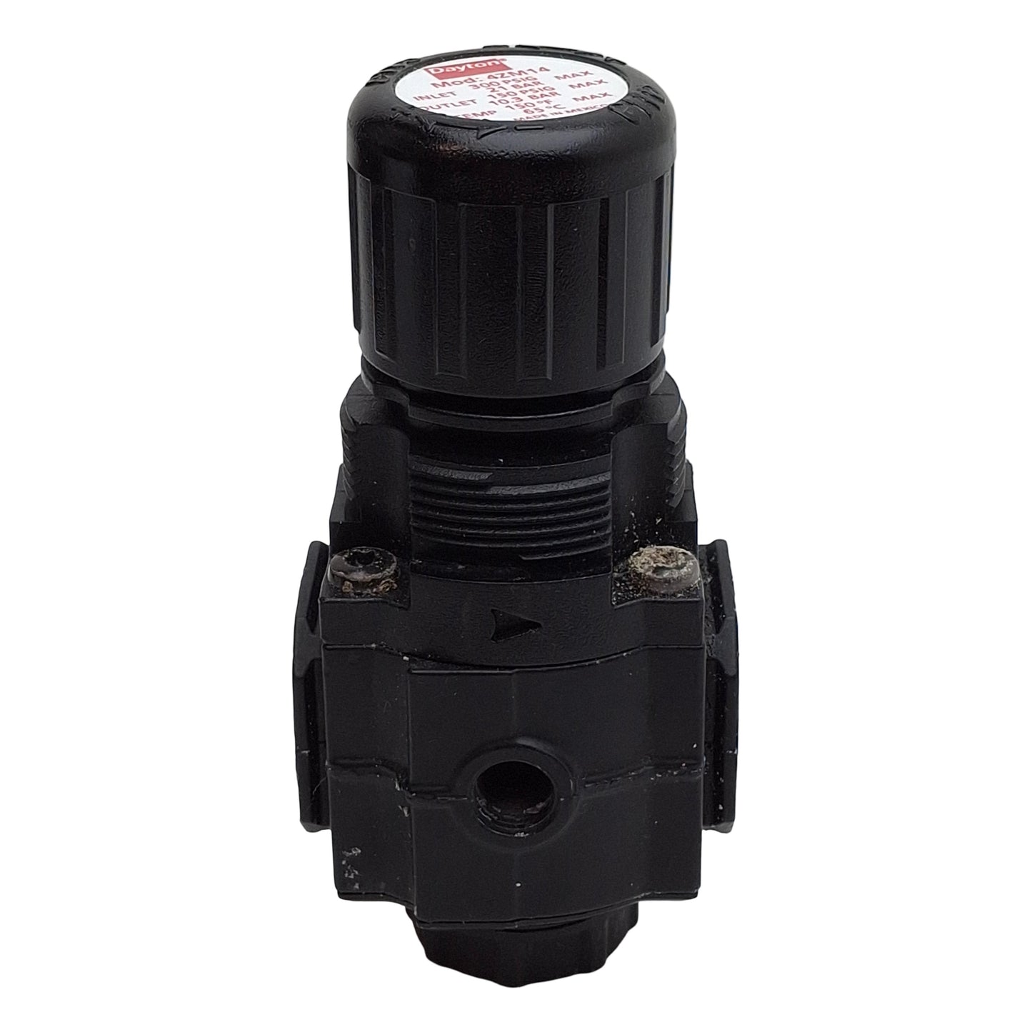Used Dayton 4ZM14 Pneumatic Regulator, 300psig In, 150psig Set, 80cfm, 1/4in NPT