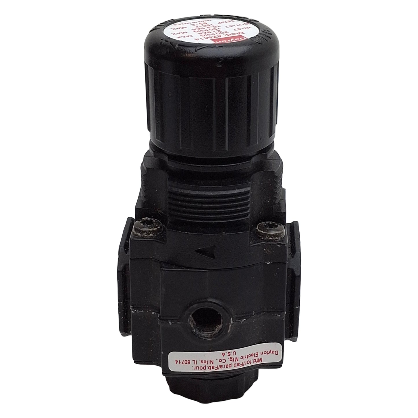 Used Dayton 4ZM14 Pneumatic Regulator, 300psig In, 150psig Set, 80cfm, 1/4in NPT