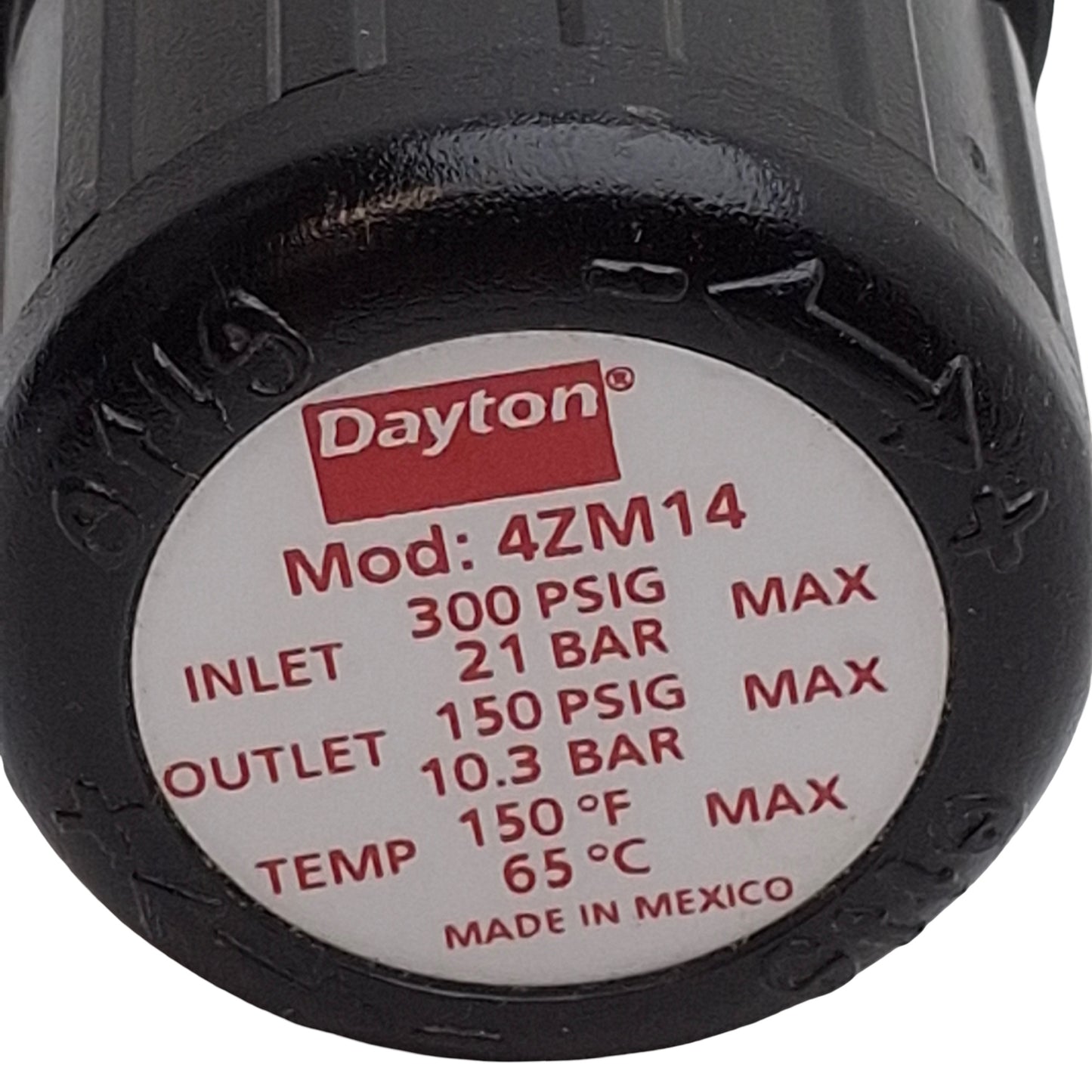 Used Dayton 4ZM14 Pneumatic Regulator, 300psig In, 150psig Set, 80cfm, 1/4in NPT