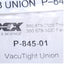 New – Open box Lot of 5 IDEX P-845-01 Vacutight Union Body For ø1/16" OD Tubing, 10-32FB Thread