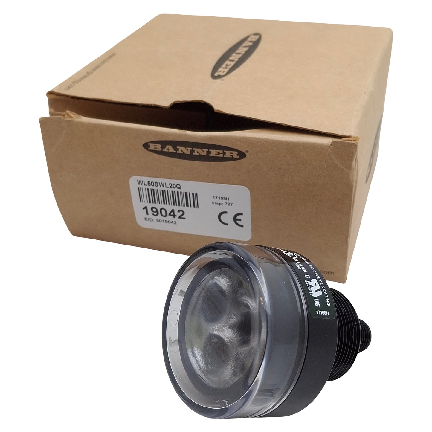 New Banner 19042 WL50SWL20Q Task Lighting Spotlight, ø50mm, White, 30VDC, 5-Pin M12