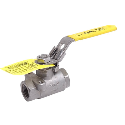 Used Apollo 76-102-27 Manual Ball Valve, Stainless Steel, 3/8in NPT Female, 150psi