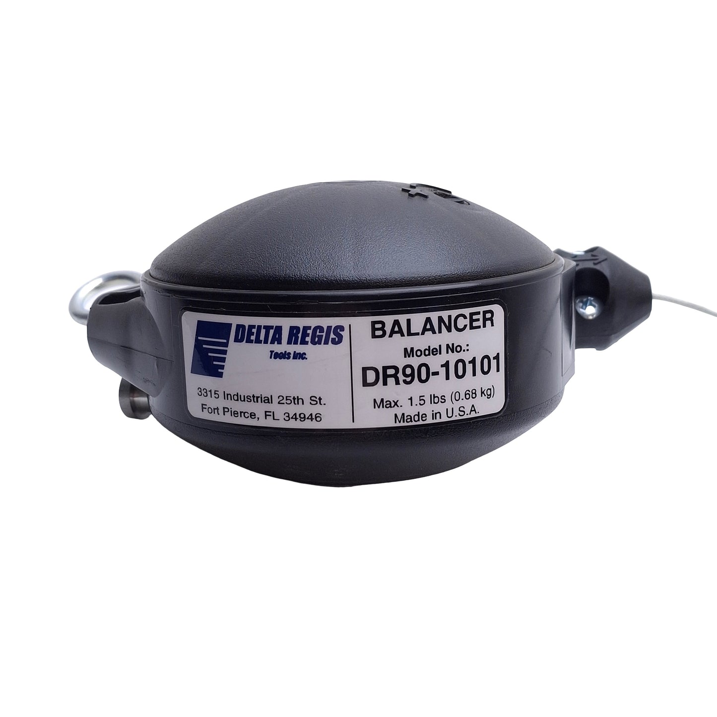 Used Delta Regis DR90-10101 Retracting Tool Balancer, 0.5-1.5lbs, 6ft Cable Length