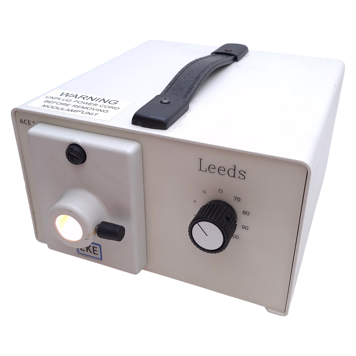 Used Leeds A20500.14 Microscope Fiber Optic Light Source, 115-120VAC, 150W EKE
