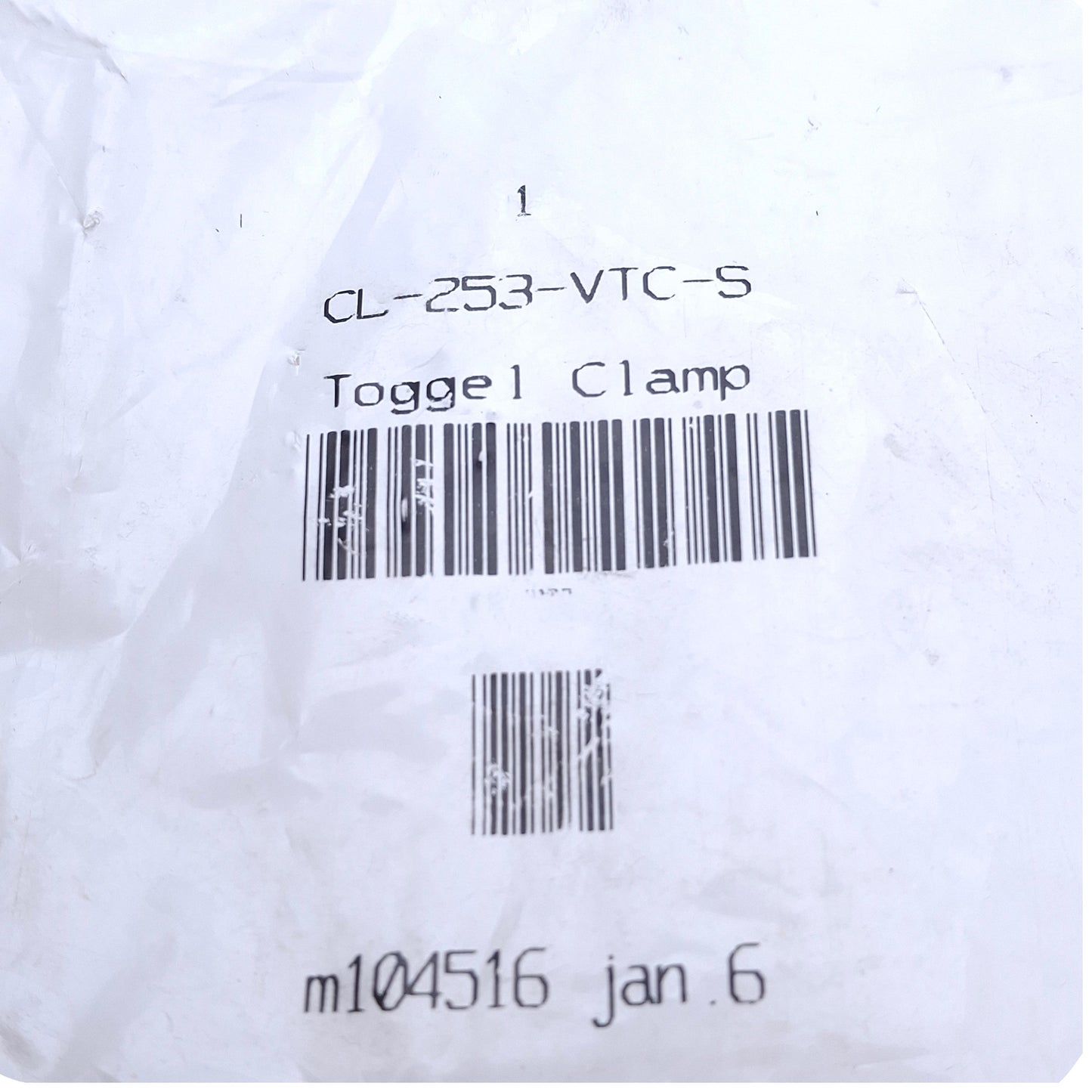 New Carr Lane CL-153-VTC-S Stainless Steel Toggle Clamp 200lbs, 2-3/16" Arm Length