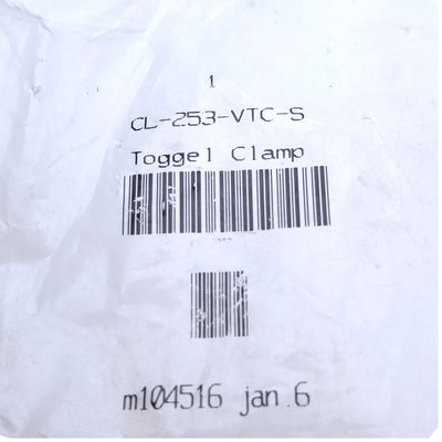 New Carr Lane CL-153-VTC-S Stainless Steel Toggle Clamp 200lbs, 2-3/16" Arm Length