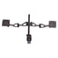 Used Fellowes 8041701 Depth Adjustable Dual Monitor Arm VESA Mount, 24lbs Per Arm